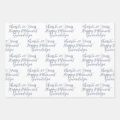 応援から20年ブラック&ホワイトハッピーリタイア ラッピングペーパーシート (正面2)