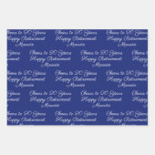 応援から20年マリンブルーハッピーリタイア ラッピングペーパーシート (正面3)