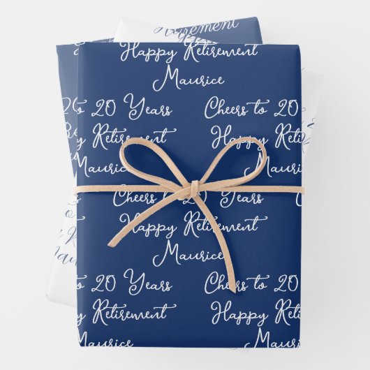 応援から20年海軍ブルーハッピーリタイア ラッピングペーパーシート (インサイチュ)