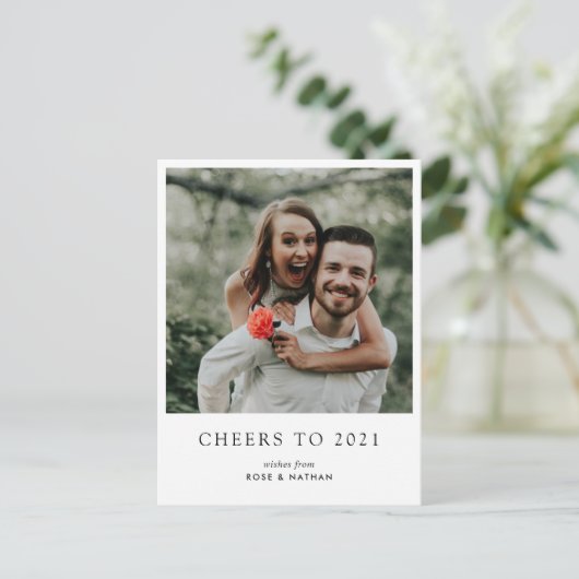 応援から2021年モダンの新年の写真台本 シーズンポストカード (スタンド正面)