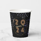 応援から2024花火新年ホリデーパーティー 紙コップ (正面)