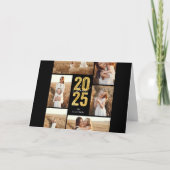 応援から2025金ゴールドタイポグラフィ年始6枚の写真 シーズンカード (正面)