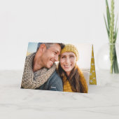 応援から2025金ゴールドタイポグラフィ年末年始の写真 シーズンカード (裏面)