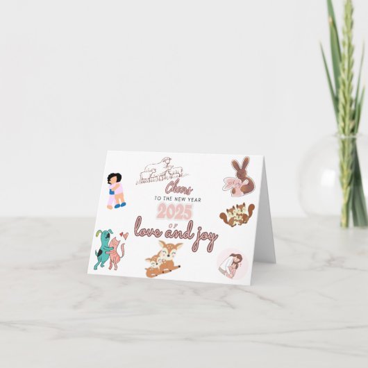 応援から2025.1年賀状 サンキューカード (正面)