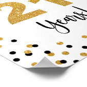 応援から21年の記念日または誕生日への署名 ポスター (角)