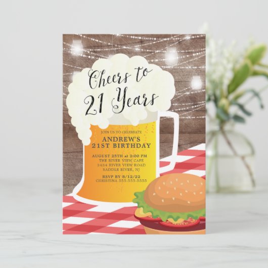 応援から21年の21歳の誕生日招待状 招待状 (スタンド正面)