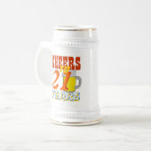 応援から21年誕生日ビアスタイン ビールジョッキ (正面左)