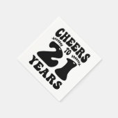 応援から21年誕生日 スタンダードカクテルナプキン (角)