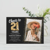 応援から21歳の誕生日の写真 招待状 (スタンド正面)