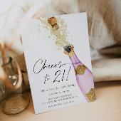 応援から21紫と金ゴールドフォト誕生日 招待状