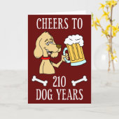 応援から210犬の年30歳の誕生日カード カード (黄色い花)