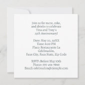 応援から25周年パーティーお祝い 招待状 (裏面)