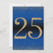 応援から25年サプライズ誕生日パーティブルー 招待状 (裏面)