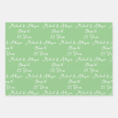 応援から25年Sage Green 25周年記念 ラッピングペーパーシート (正面)