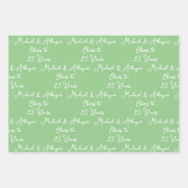 応援から25年Sage Green 25周年記念 ラッピングペーパーシート