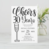 応援から30年の白黒の誕生日パーティー 招待状 (スタンド正面)