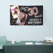 応援から30年バラ金ゴールド2写真誕生日 横断幕 (トレードショー)