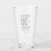 応援から30年ブラックスクリプトタイポグラフィ タンブラーグラス (裏面)