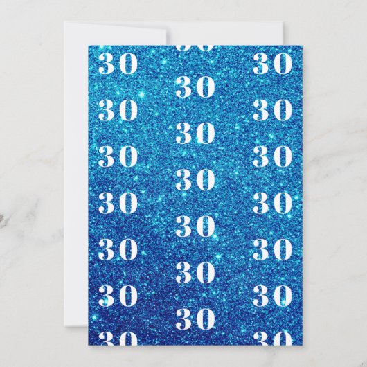 応援から30年ブルーグラムディスコレトロ誕生日 招待状 (裏面)