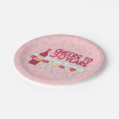 応援から30年ワインをテーマにしたかわいいスタイル ペーパープレート (アングル)