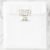 応援から30年誕生日ブラック金ゴールド紙吹雪 スクエアシール (バッグ)