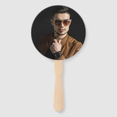 応援から30年金ゴールド黒写真アダルト誕生日 ハンドファン (裏面)