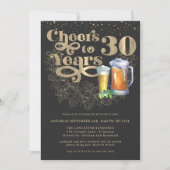 応援から30年|マイルストーン誕生日パーティー 招待状 (正面)
