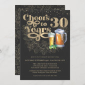 応援から30年|マイルストーン誕生日パーティー 招待状 (正面/裏面)