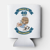 応援から40年のビールおもしろい誕生日漫画 缶クーラー (裏面)