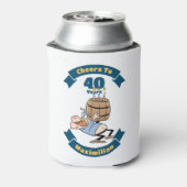 応援から40年のビールおもしろい誕生日漫画 缶クーラー (缶裏面)