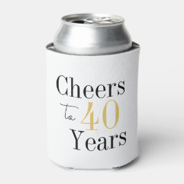 応援から40年のミニマル金ゴールド誕生日 缶クーラー
