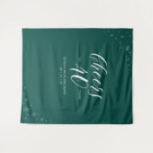 応援から40年グリーン&ホワイト40歳の誕生日 タペストリー (正面(横))