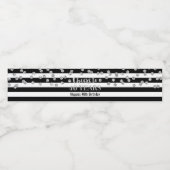 応援から40年シルバーブラックストライプ誕生日 ペットボトルラベル (シングルラベル)