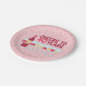 応援から40年ワインをテーマにしたかわいいスタイル ペーパープレート (アングル)