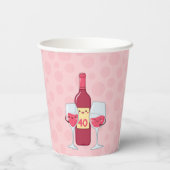 応援から40年ワインをテーマにしたかわいいスタイル 紙コップ (裏面)