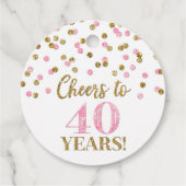 応援から40年金ゴールドピンク紙吹雪 フェイバータグ (裏面)