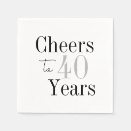 応援から40年銀ミニマルパーティー スタンダードカクテルナプキン