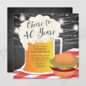 応援から40年間の誕生日招待状 招待状 (正面/裏面)