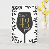 応援から43年間の誕生日グリーティングカード カード (黄色い花)