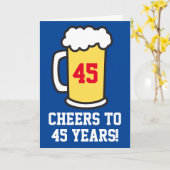 応援から45年間の誕生日(内空白の部) カード (黄色い花)