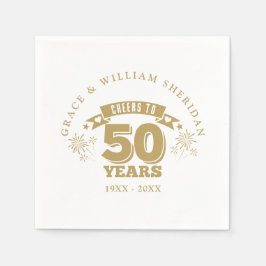 応援から50周年結婚までの期間 スタンダードカクテルナプキン