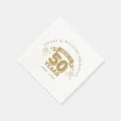 応援から50周年結婚までの期間 スタンダードカクテルナプキン (角)