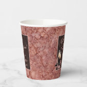 応援から50年のバラ金ゴールド誕生日 紙コップ (左)