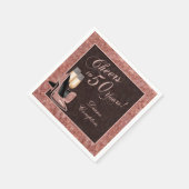 応援から50年のバラ金ゴールド スタンダードカクテルナプキン (角)