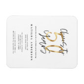 応援から50年のブラックと金ゴールドまでスタイリッシュ マグネット (横)