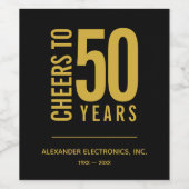 応援から50年の記念日 ワインラベル (シングルラベル)