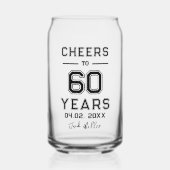 応援から50年の金ゴールドスクリプトタイポグラフィ ガラス缶 (正面)