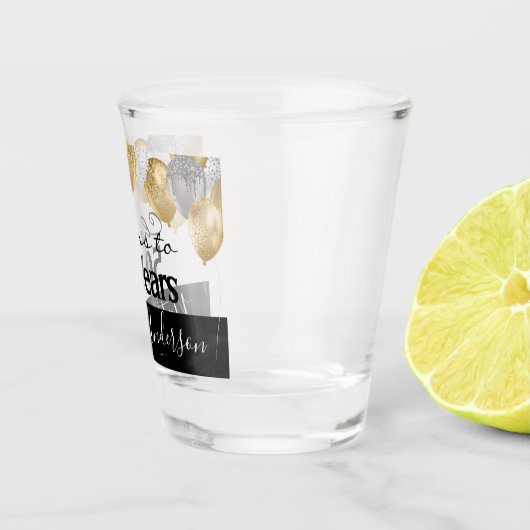 応援から50年へのパーソナライズされた誕生日 ショットグラス (右)