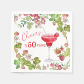 応援から50年までのマイルストーン誕生日 スタンダードカクテルナプキン (正面)