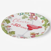 応援から50年までのマイルストーン誕生日 ペーパープレート (アングル)